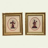 Both framed samplers front view