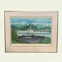 Full view framed print showing artwork, mat and frame