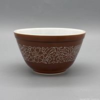 Side view showing exterior floral pattern and color