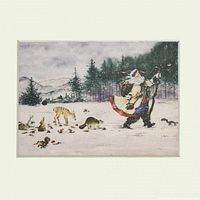 Full view of unframed 5x7 artwork mounted on MDF backing