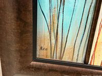 artist signature and part of abstract painting