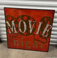 Front view of framed poster