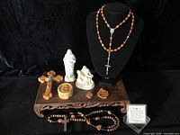 Group shot of all devotional items on display stand