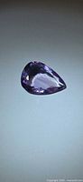 Pear-shaped faceted amethyst front view