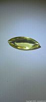 Top view of marquise lemon citrine showing color and clarity