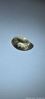 Front view of yellow oval faceted helidor gemstone