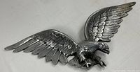 Full view of cast aluminum bald eagle wall decor with wings spread
