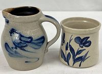 Pitcher and cup front view