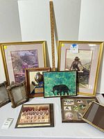 Overview of all eight framed pieces