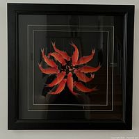 full view of framed embroidery