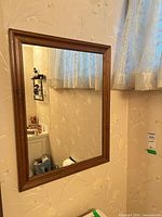 Front view of mirror showing frame and reflection