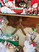 Full view of table under assorted décor