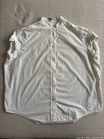 Full view of front of white Acne short sleeve shirt