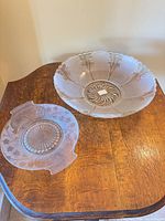 Top view of both glass pieces on table