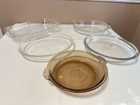 group shot of all five glass bakeware pieces