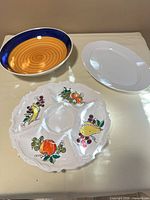 All three serving pieces on table