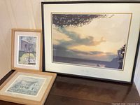 All three framed prints grouped together