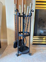 Full set on stand showing all tools and handles