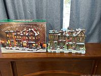 Village scene with original box on shelf