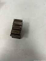 Front view showing stepped cutting faces and Starrett stamp