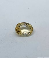 Loose oval citrine gemstone front view