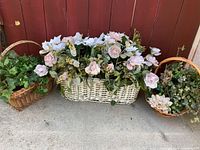 three baskets side by side showing overall contents