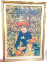 Full view of framed Renoir reproduction print