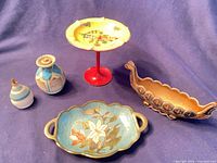 Group shot of all five decorative items