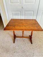 Full view of wooden side table front