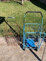 Both shopping carts standing side by side