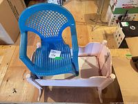 Cradle and chair showing overall design and wear