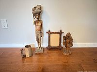 Group shot of all five wood items side by side