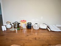 All items lined up on floor