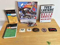 Overall lot showing books, die-cast, pins, emblem, patches, notebooks