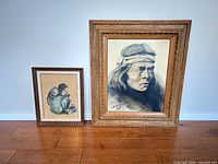 Both framed artworks side by side for scale and comparison