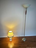 Both lamps side by side illuminated to show function and relative heights