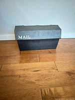 Front view mailbox closed showing MAIL lettering
