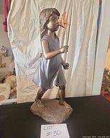 Full view of statue on base showing scale