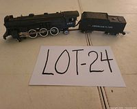 Locomotive and tender full view