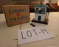 Lionel operating tower with original box front view