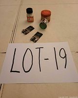 All accessories grouped on table