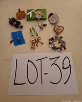 All nine jewellery pieces grouped together