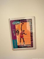 Front of Michael Jordan Crash the Game Silver card in sleeve