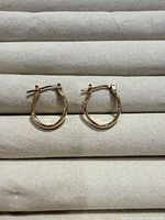 Front view of both hoop earrings closed