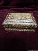 closed mosaic inlaid box
