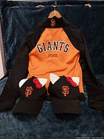 Back view of jacket and both caps