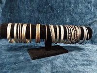 Full view of all 28 bangles on display rod