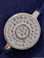 Top view showing concentric pavé CZ setting