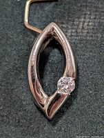 Front view showing marquise outline and CZ stone