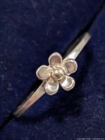 Front view showing five-petal flower on band